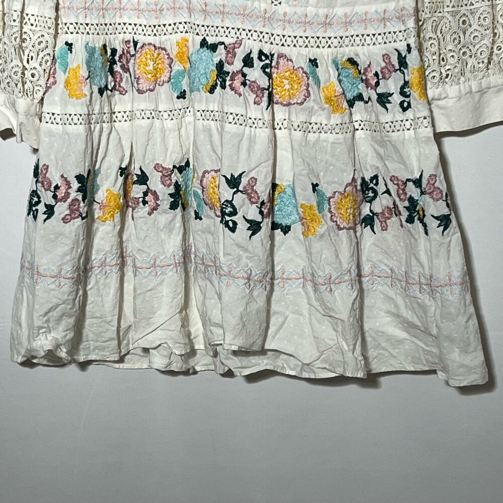 Tory Burch Rent the Runway White Embroidered Boho Dress Cotton Size XS $498 MSRP - Picture 6 of 14